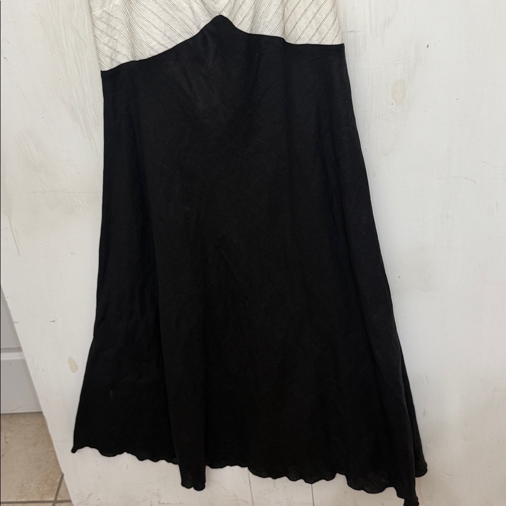 NEW Abito Designer Black & White Cotton Midi Dress Euro 34 / 8/10 - Picture 10 of 12
